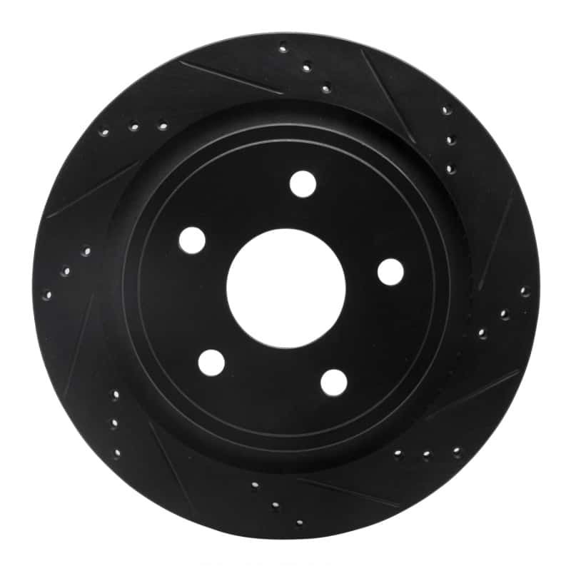 R1 Concepts — R1 02-24 Chrysler ASPEN Rear Right Drilled & Slotted Black Brake Rotor
R1 Brake Rotor Drill - view 1
