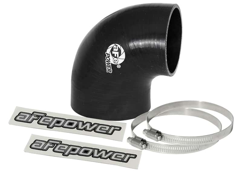 aFe — aFe Magnum FORCE CAI Univ. Silicone Coupling Kit (3.5in. ID to 3in. ID) 90Deg. Elbow Reducer - Black
Intake Coupling Kit - view 1