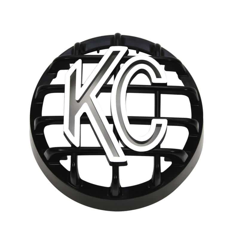 KC HiLiTES — KC HiLiTES 4in. Round ABS Stone Guard for Rally 400 (Single) - Black w/White KC Logo
Rally 400 - view 2