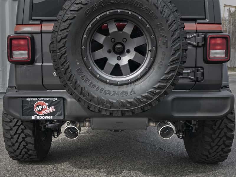 aFe — aFe Rebel Series 2.5in 304 SS Cat-Back Exhaust w/ Polished Tips 2018+ Jeep Wrangler (JL) V6 3.6L
Cat-Back Exhaust - view 5