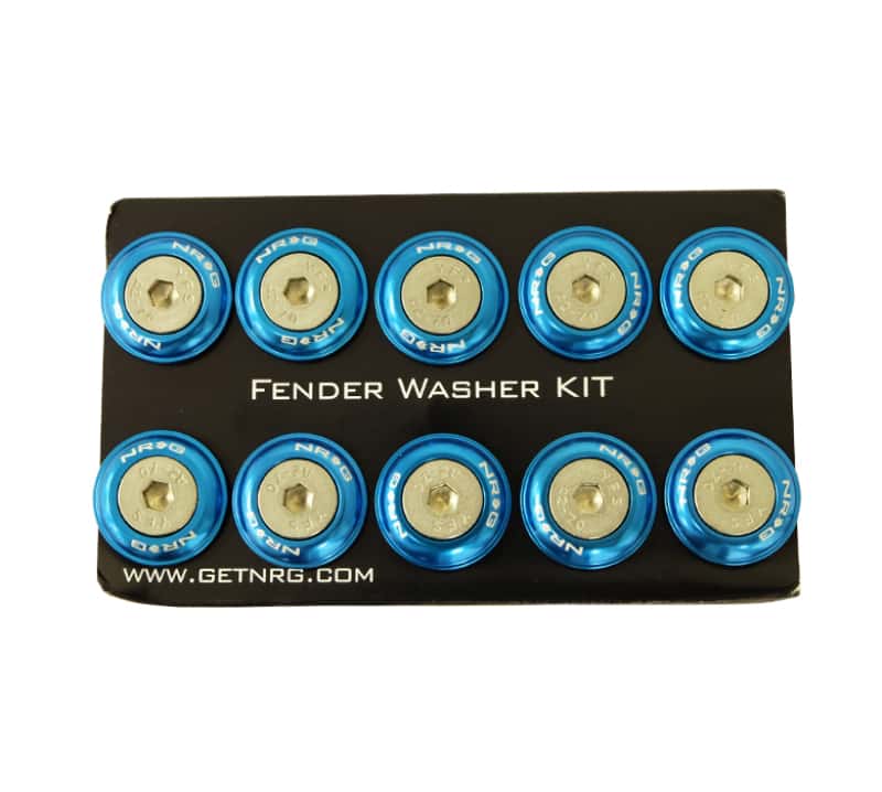 NRG — NRG Fender Washer Kit w/Rivets For Plastic (Blue) - Set of 10 - view 3