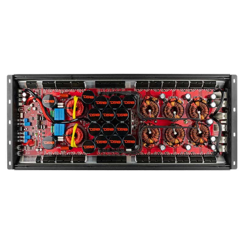 DS18 — DS18 1-Chnl Amp 18000 Burst/0.67ohm 10000/1ohm 5800/2ohm 3500/4ohm Watts RMS w/ Voltmeter Black - view 16