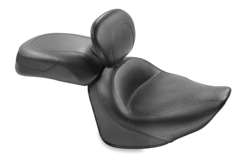 Mustang Motorcycle — Mustang 08-17 Yamaha Raider Wide Touring 2PC Seat w/Diver Backrest - Black - view 1