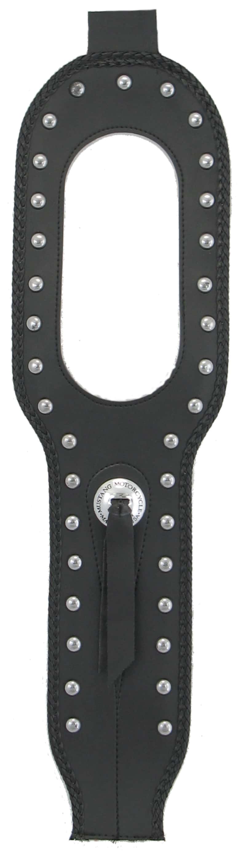 Mustang Motorcycle — Mustang 91-03 Harley Dyna Tank Bib w/Studs - Black - view 1