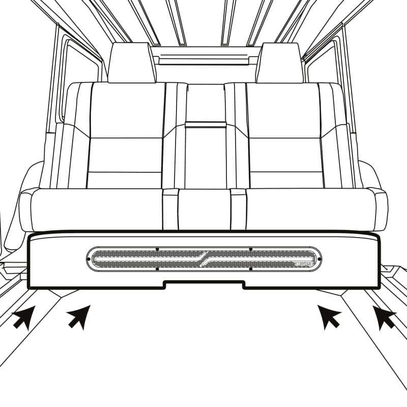 DS18 — DS18 Jeep Gladiator JT 2020-UP 4 x 8in Subwoofers Included (ZR8.2D) Underseat Box Black -LED Lights - view 9