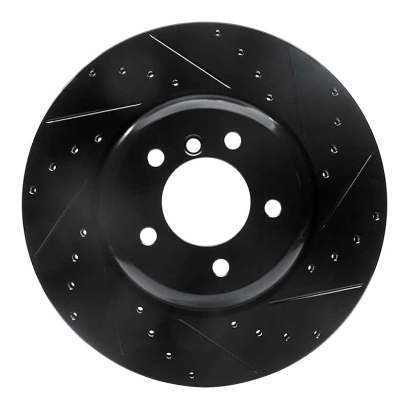 R1 Concepts — R1 04-10 BMW 650I Convertible Front Right Drilled & Slotted Black Brake Rotor
R1 Brake Rotor Drill - view 1
