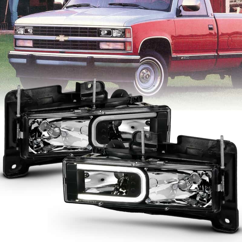 ANZO — ANZO 1999-2000 Cadillac Escalade Crystal Headlights Light Bar Black Housing (Pair)
Head Light Set
HdLtSet - view 1