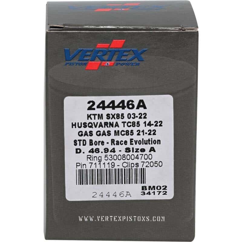 Vertex Pistons — Vertex Piston 03-24 KTM 85 SX 85cc Cast Race Evolution Piston Kit - view 4