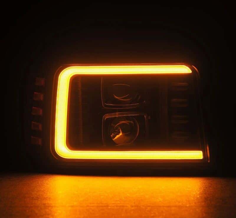 AlphaRex — AlphaRex 92-96 Ford F-Series/Bronco PRO-Series Proj Headlight Blk w/Seq. Sig & DRL
Projector Headlights - view 4