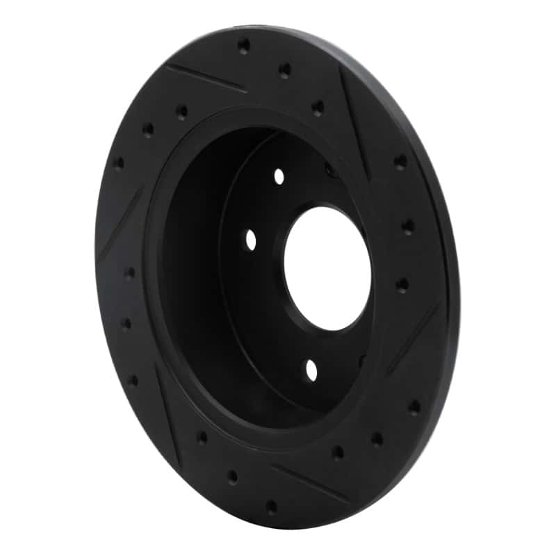 R1 Concepts — R1 86-88 Mazda RX-7 Rear Left Drilled & Slotted Black Brake Rotor
R1 Brake Rotor Drill - view 4