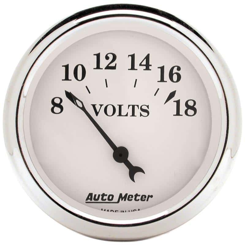 AutoMeter — AutoMeter Gauge Voltmeter 2-1/16in. 18V Elec Old Tyme White
2" VOLTMETER, 8-18 V - view 1