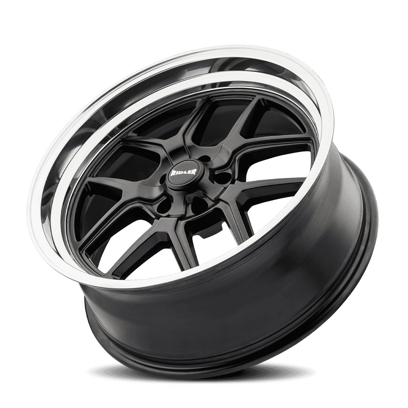 Ridler Wheels — Ridler 610 20x10 / 5x114.3 BP / 0mm Offset / 83.82mm Hub Matte Black Polished Wheel - view 2