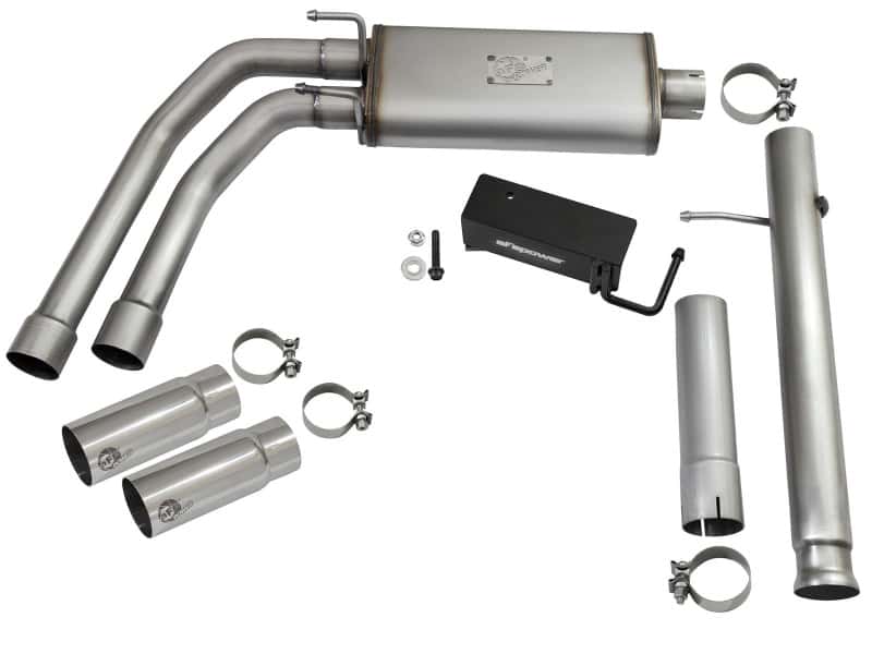 aFe — aFe Rebel Series CB 3in Middle Side Exit SS Exht w/Polish Tips 09-16 Chevy Silverado/GMC Sierra 1500
Cat-Back Exhaust - view 7