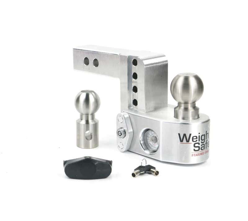 Weigh Safe — Weigh Safe 4in Drop Hitch w/Built-In Scale & 2in Shank (10K/12.5K GTWR) - Aluminum - view 1