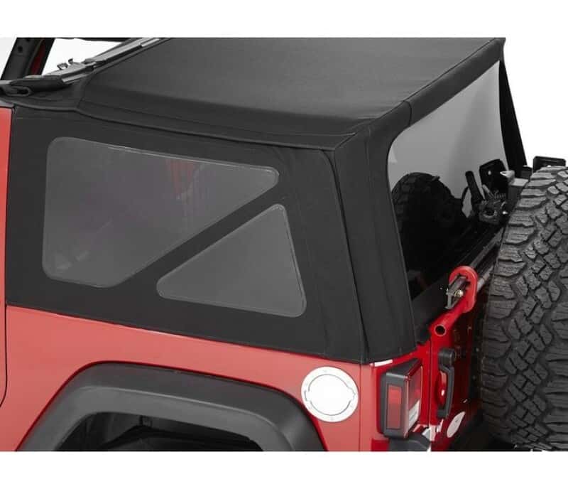 Bestop — Bestop 07-18 Jeep Wrangler JK 2-Door Window Set (Prem Blk Twill Fits Supertop 54822 Rep-A-Top 79846)
Window Set - view 1