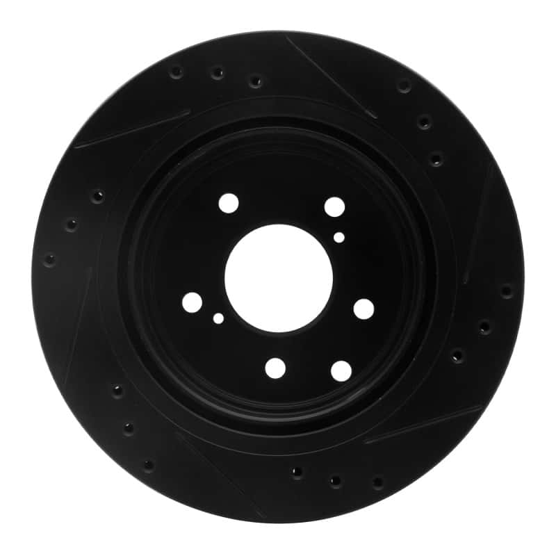 R1 Concepts — R1 89-96 Nissan 300ZX Rear Left Drilled & Slotted Black Brake Rotor
R1 Brake Rotor Drill - view 5