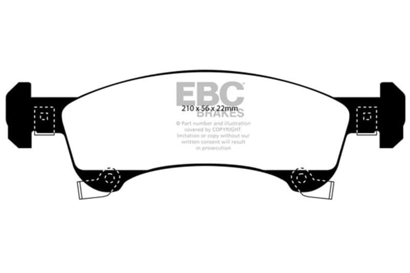 EBC — EBC 02-06 Ford Expedition 4.6 2WD Ultimax2 Front Brake Pads
Disc Brake Pad - view 1