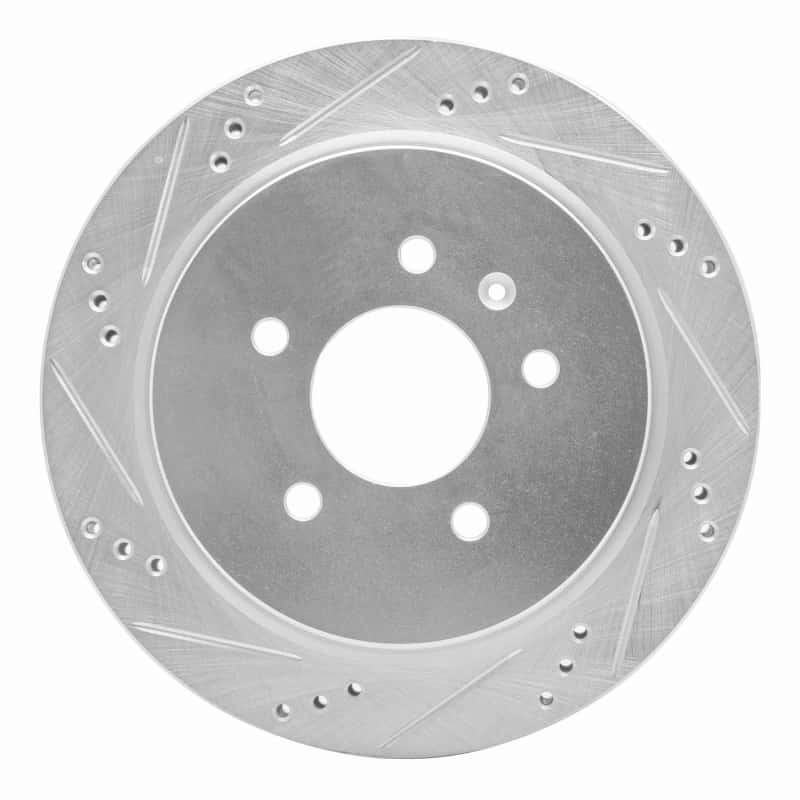 R1 Concepts — R1 03-11 Cadillac CTS Rear Left Drilled & Slotted Silver Brake Rotor
R1 Brake Rotor Drill - view 1
