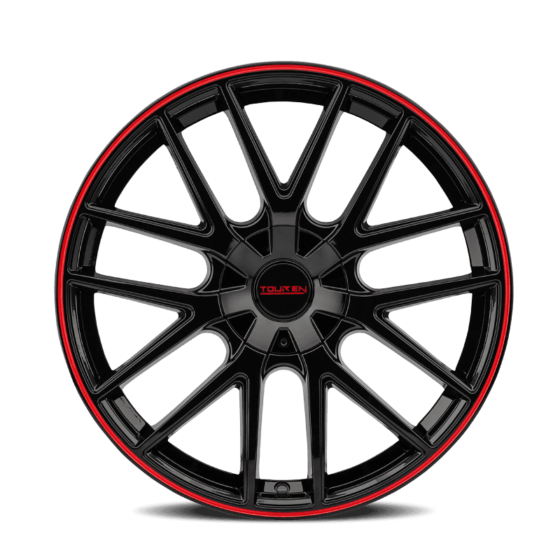 Touren — Touren 3260 TR60 16x7 / 5x100/114.3 BP / 42mm Offset / 72.62mm Hub Gloss Black w/ Red Ring Wheel
TOUREN 3260 - view 3