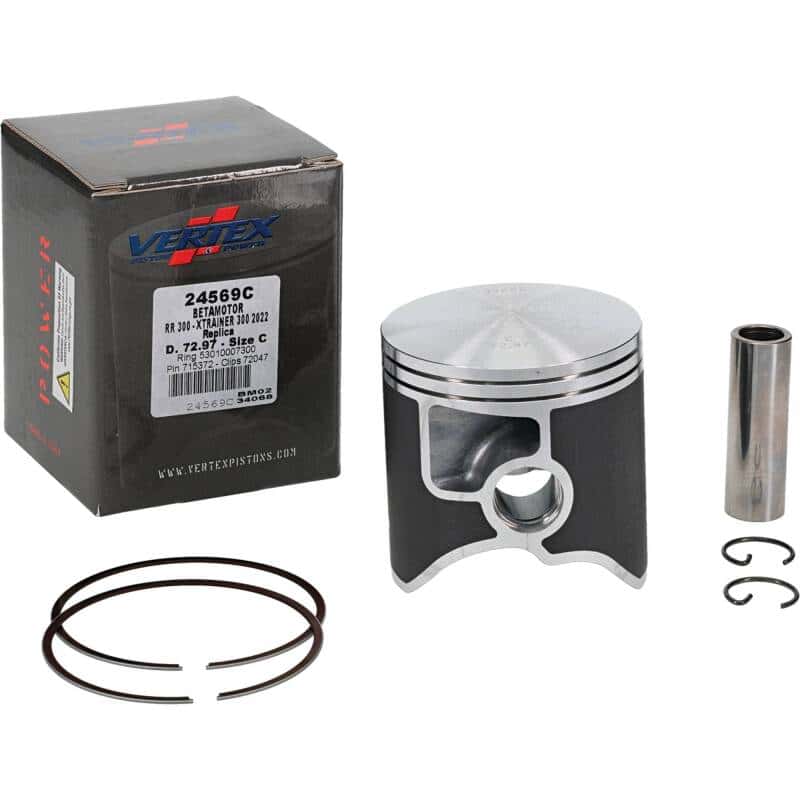 Vertex Pistons — Vertex Piston 22-24 Beta RR 2T 300 300cc Cast Replica Piston Kit - view 2