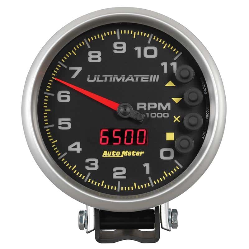 AutoMeter — AutoMeter Gauge Tach 5in. 11K RPM Pedestal Datalogging Ultimate IIi Playback Black
5" ULTIMATE III PLAY - view 2