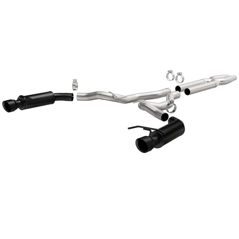 Magnaflow — MagnaFlow Cat-Back 15-16 Ford Mustang 5.0L V8 Competition SS 3in Dual Split Rear 4.5in Black Tips
Cat-Back - view 1