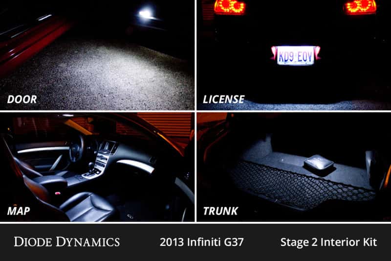 Diode Dynamics — Diode Dynamics 07-15 Infiniti G37 Sedan Interior LED Kit Cool White Stage 1 - view 5