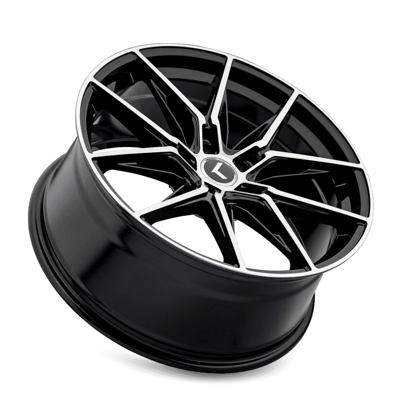 Kraze Wheels — Kraze KR196 Evolve 22x9 / 5x112 BP / 35mm Offset / 66.56mm Hub Gloss Black Machined Wheel - view 2
