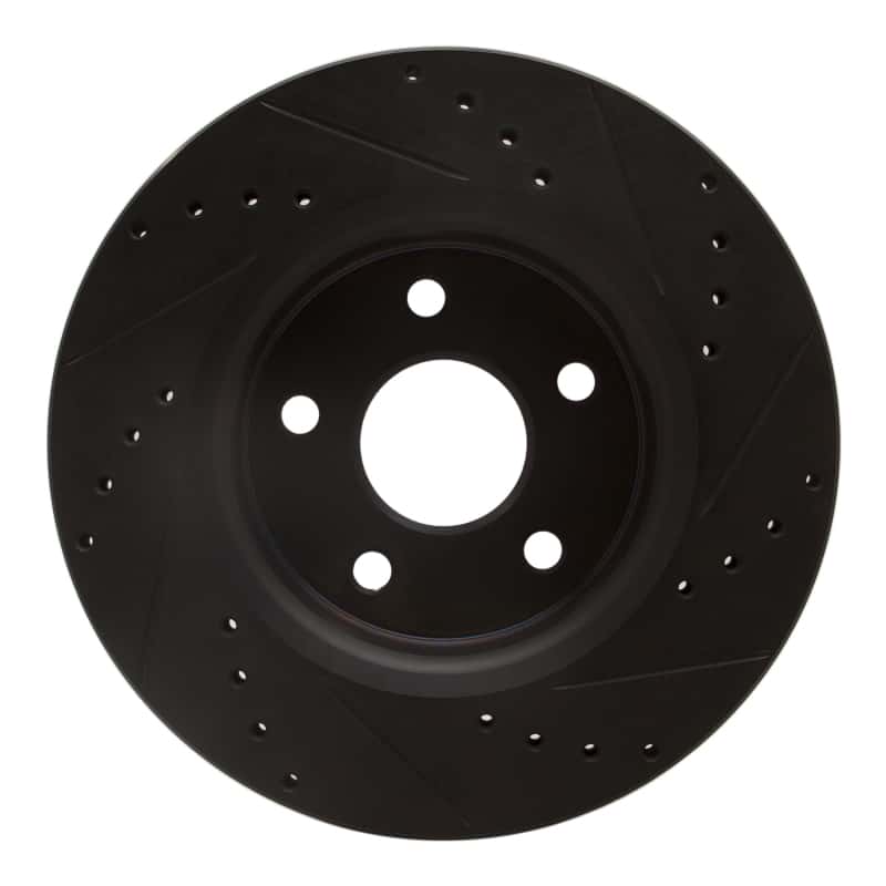 R1 Concepts — R1 05-10 Jeep Commander Front Left Drilled & Slotted Black Brake Rotor
R1 Brake Rotor Drill - view 5