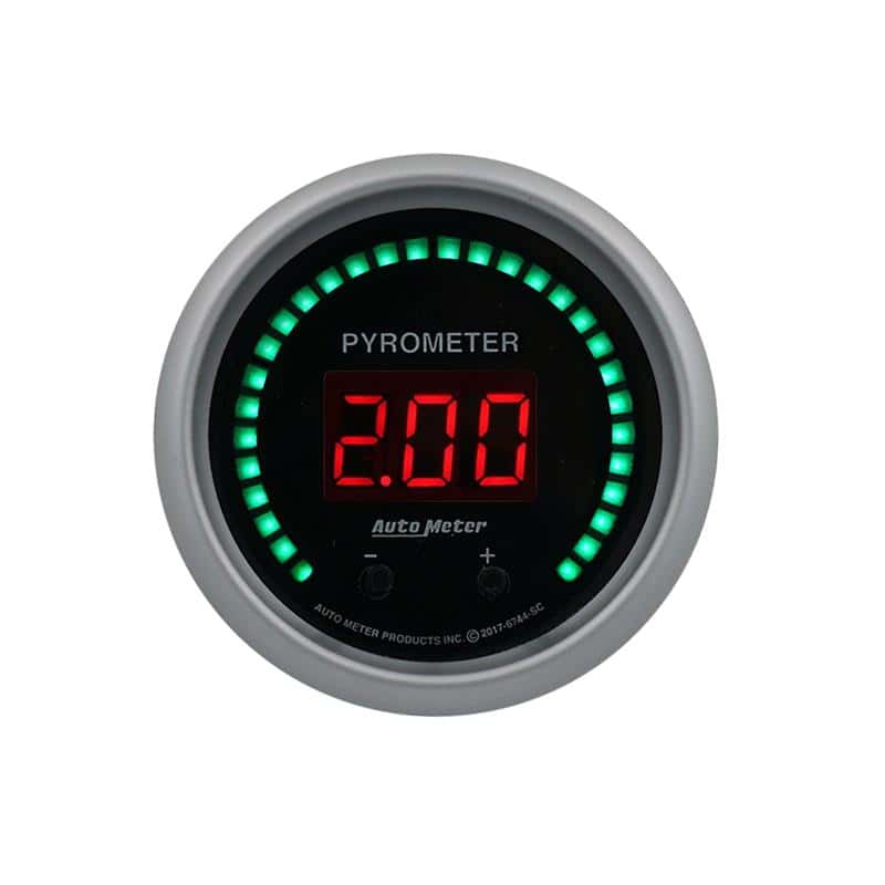 AutoMeter — Autometer 52.4mm Black Two Channel 0-2000 Degree Pyrometer (EGT) Sport-Comp Elite Digital Gauge - view 1