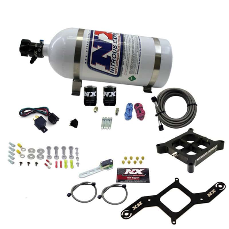 Nitrous Express — Nitrous Express 4150 Single Entry Billet Crossbar Nitrous Plate Kit (50-300HP) w/10lb Bottle
Injection System Kit
N2OSys - view 3