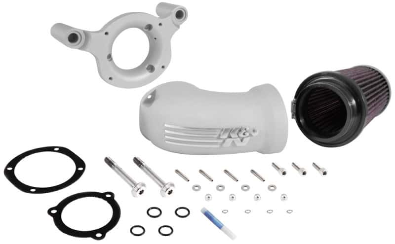 K&N Engineering — K&N 01-17 Harley-Davidson Softail / Dyna FI Performance Air Intake System Silver
Performance Air Inta
Air Intake System - view 4
