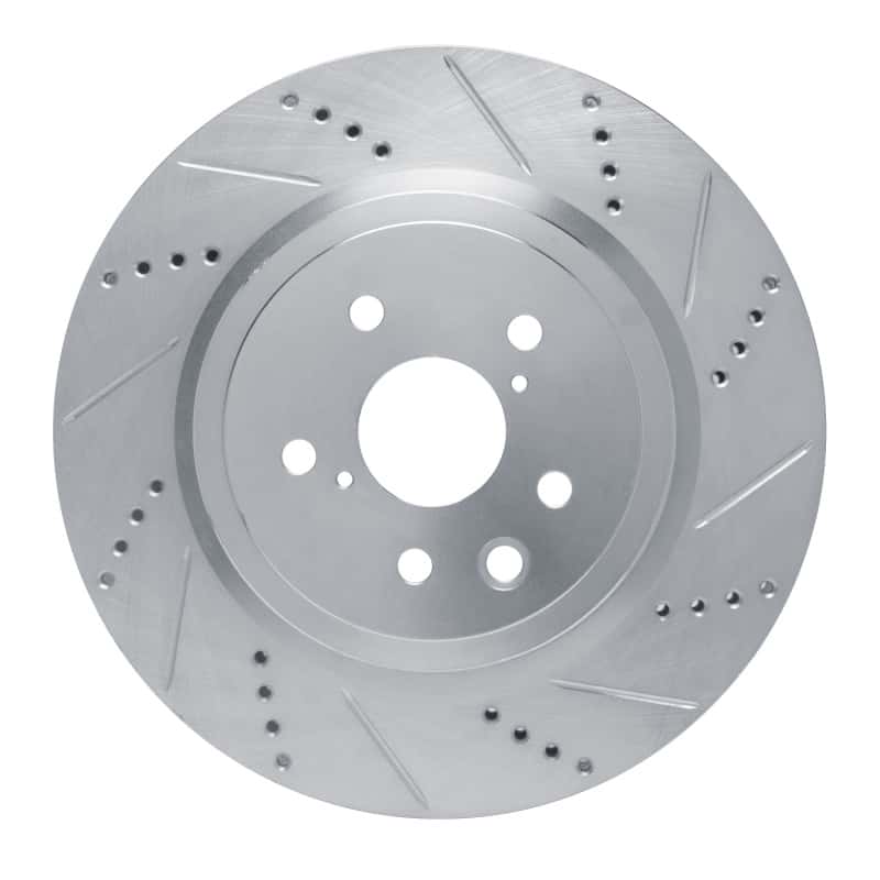 R1 Concepts — R1 15-22 Lexus GS F Right Rear Drilled & Slotted Silver Brake Rotor
R1 Brake Rotor Drill - view 1