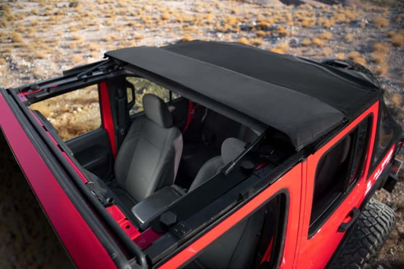 Rugged Ridge — Rugged Ridge 2018+ Jeep Wrangler JLU 4 Dr Black Diamond Stitch Cloth Voyager Top (Tinted)
OFFROAD_TOPS
Top-Soft - view 5