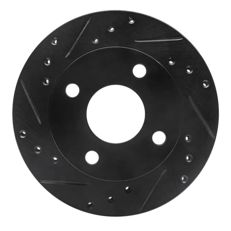 R1 Concepts — R1 81-94 Ford Escort Front Left Drilled & Slotted Black Brake Rotor
R1 Brake Rotor Drill - view 1