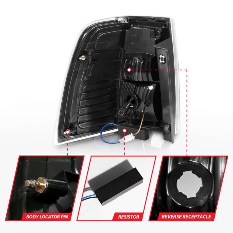 ANZO — ANZO 07-17 Ford Expedition LED Taillights w/ Light Bar Black Housing Clear Lens - view 12