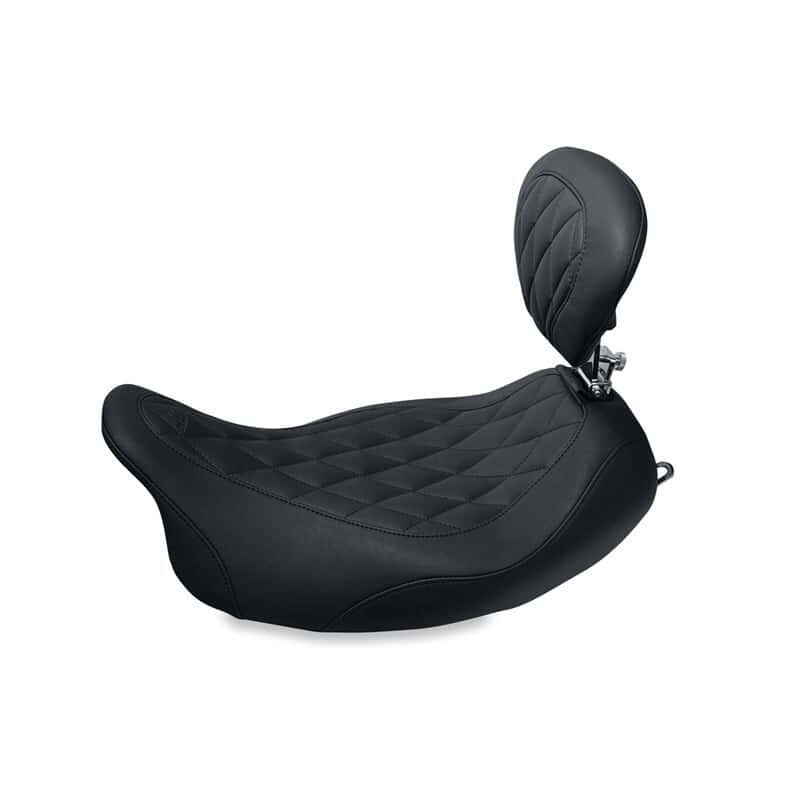 Mustang Motorcycle — Mustang 08-21 Harley Rd King, 06-07 Str Glide 1906-07,00-05 Eagle Touring Solo Seat Diamond - Black - view 1