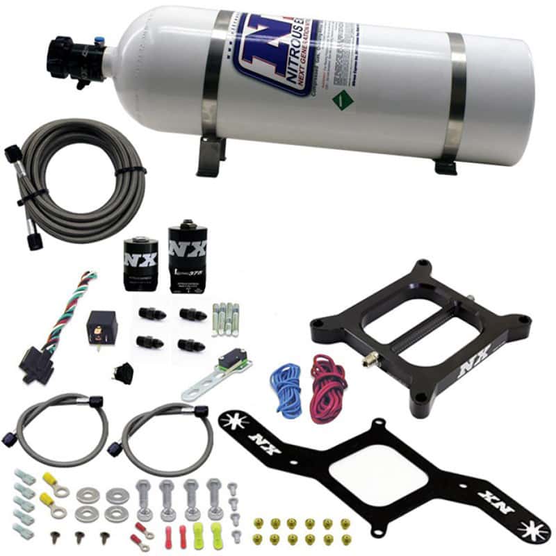 Nitrous Express — Nitrous Express 4150 RNC Conventional Nitrous Plate Kit w/.375in Solenoid w/15lb Bottle
Injection System Kit
N2OSys - view 2