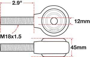 SPC Performance — SPC Performance xAxis Rod End Ball Joint
CROSSAXIS ROD END
XAXIS JOINT - view 2