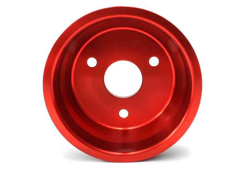Perrin Performance — PERRIN 15-21 Subaru WRX / 18-20 Crosstrek / 14-18 FXT Lightweight Water Pump Pulley - Red - view 5