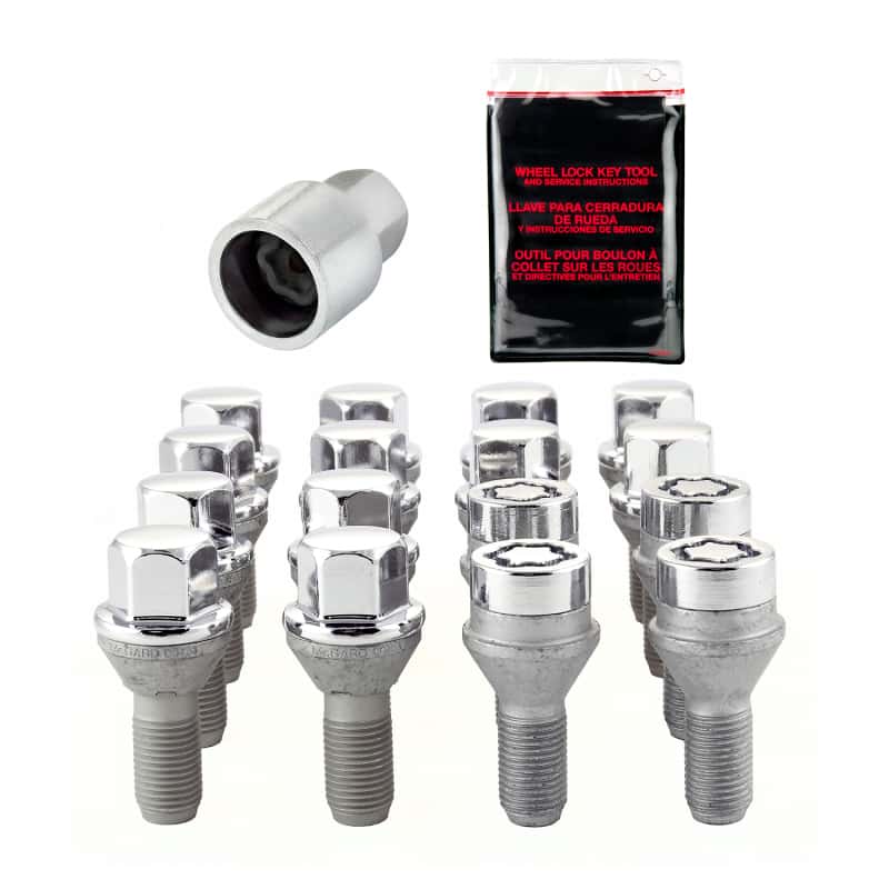 McGard — McGard 4 Lug Hex Install Kit w/Locks (Cone Seat Bolt) M12X1.25 / 17mm Hex / 22.0mm Shank L. - Chrome - view 5