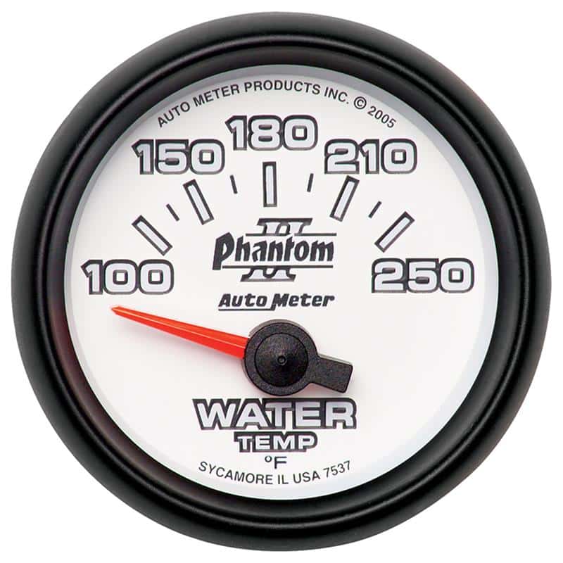 AutoMeter — Autometer Phantom II 52.4mm SSE 100-250 Deg F Water Temperature Gauge
2-1/16" WATER TEMP, - view 1