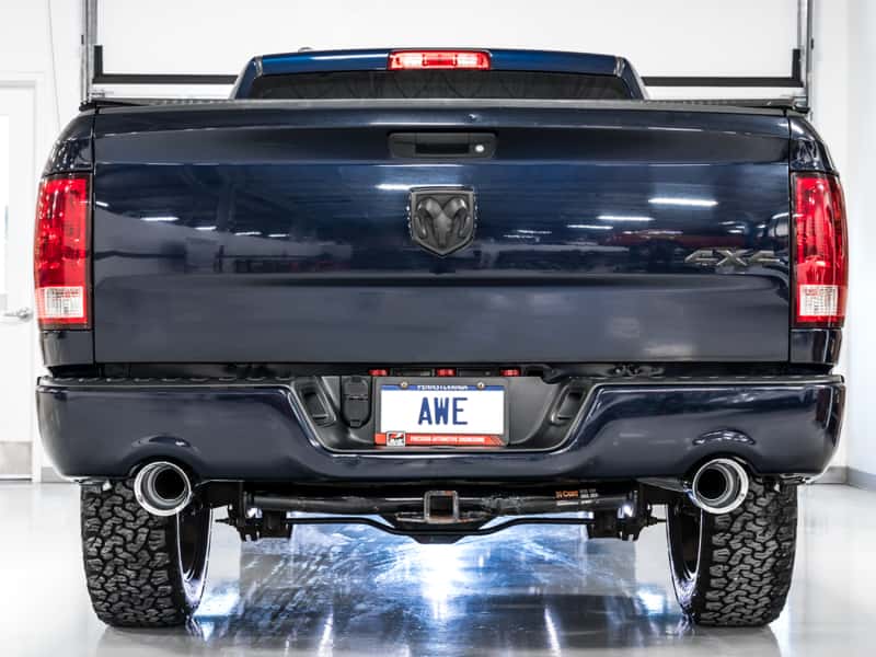 AWE Tuning — AWE Tuning 09-18 RAM 1500 5.7L (w/Cutouts) 0FG Dual Rear Exit Cat-Back Exhaust - Chrome Silver Tips
0FG Catback - view 4