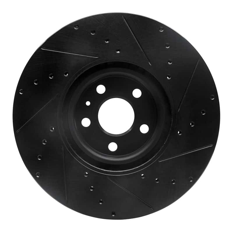 R1 Concepts — R1 16-26 Polestar Polestar 2 Front Left Drilled & Slotted Black Brake Rotor
R1 Brake Rotor Drill - view 5
