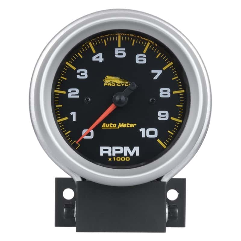 AutoMeter — Autometer Pro-Cycle Gauge Tach 3 3/4in 10K Rpm 2 & 4 Cylinder Black Pro-Cycle
3.75" 10KRPM BLK PC - view 1