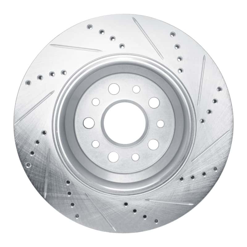 R1 Concepts — R1 14-16 Maserati Ghibli Rear Left Drilled & Slotted Silver Brake Rotor
R1 Brake Rotor Drill - view 5