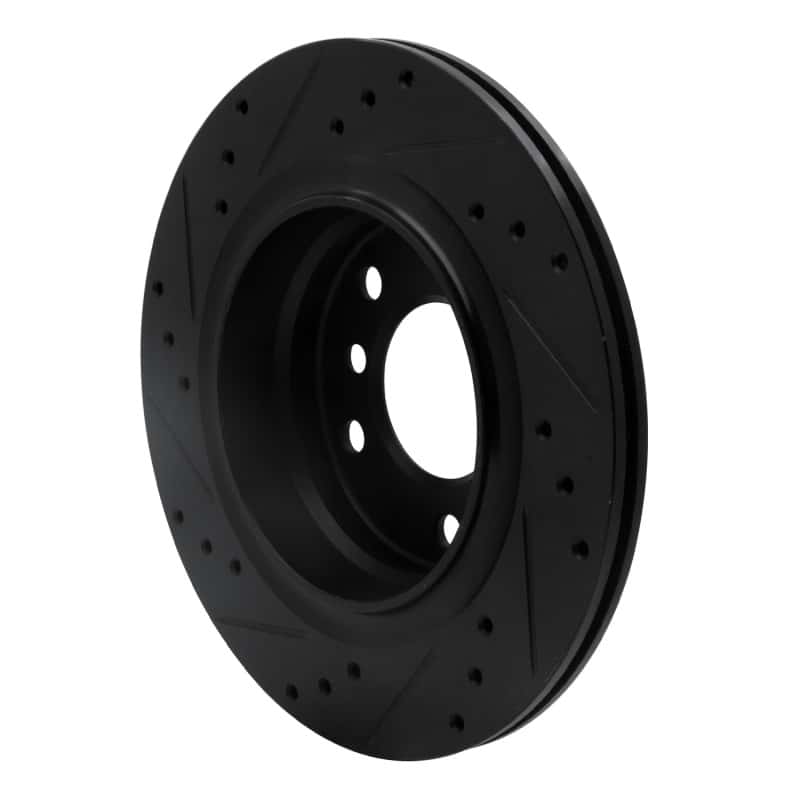 R1 Concepts — R1 99-06 BMW 325I (USA/Canada) Rear Right Drilled & Slotted Black Brake Rotor
R1 Brake Rotor Drill - view 4