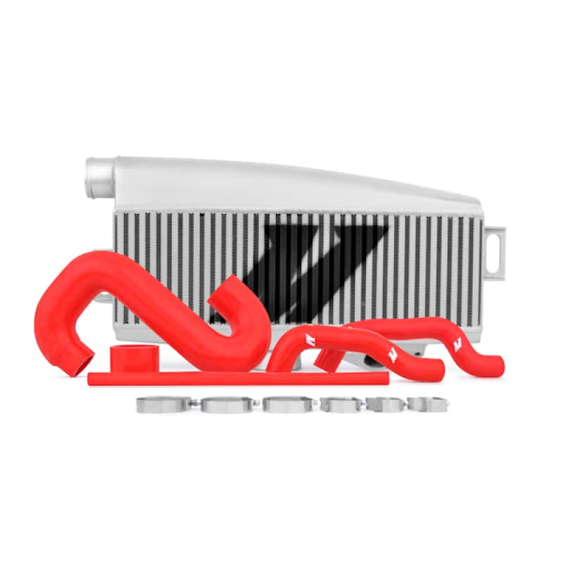 Mishimoto — Mishimoto Subaru 02-07 WRX/04-07 STi Top-Mount Intercooler Kit - Powder Coated Silver & Red Hoses - view 1