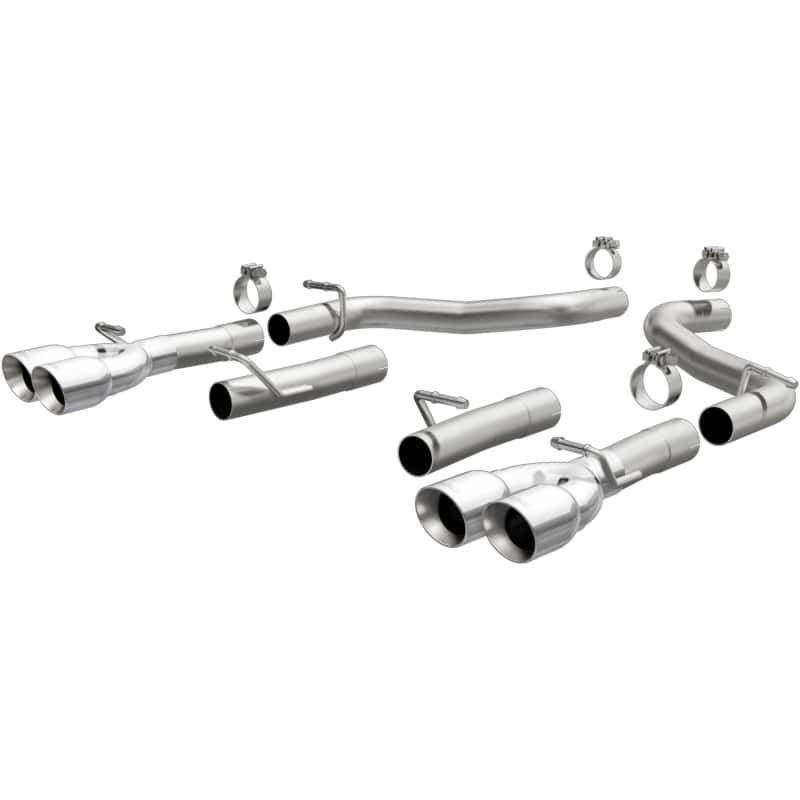 Magnaflow — MagnaFlow Axle-Back, SS, 2.5in, Quad Split Rear 3.5in Tip 2015 Dodge Challenger 3.6L V6
Axle-Back - view 2