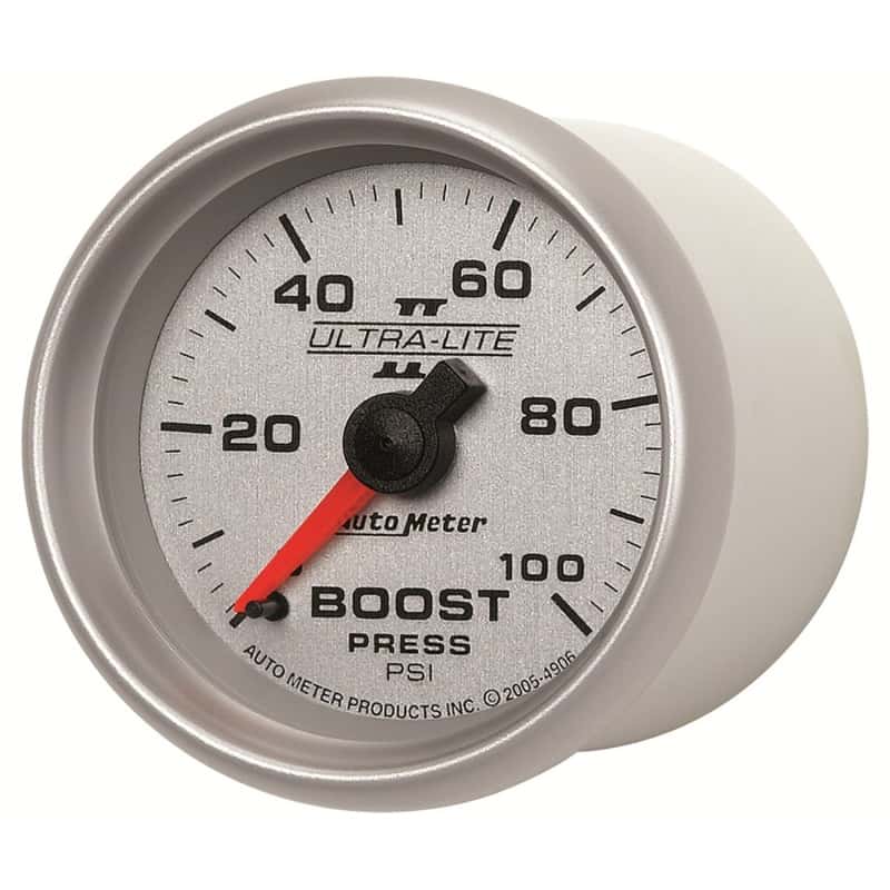 AutoMeter — Autometer Ultra-Lite II 52mm 0-100 PSI Mechanical Boost Gauge
2-1/16" BOOST, 0-100 - view 5